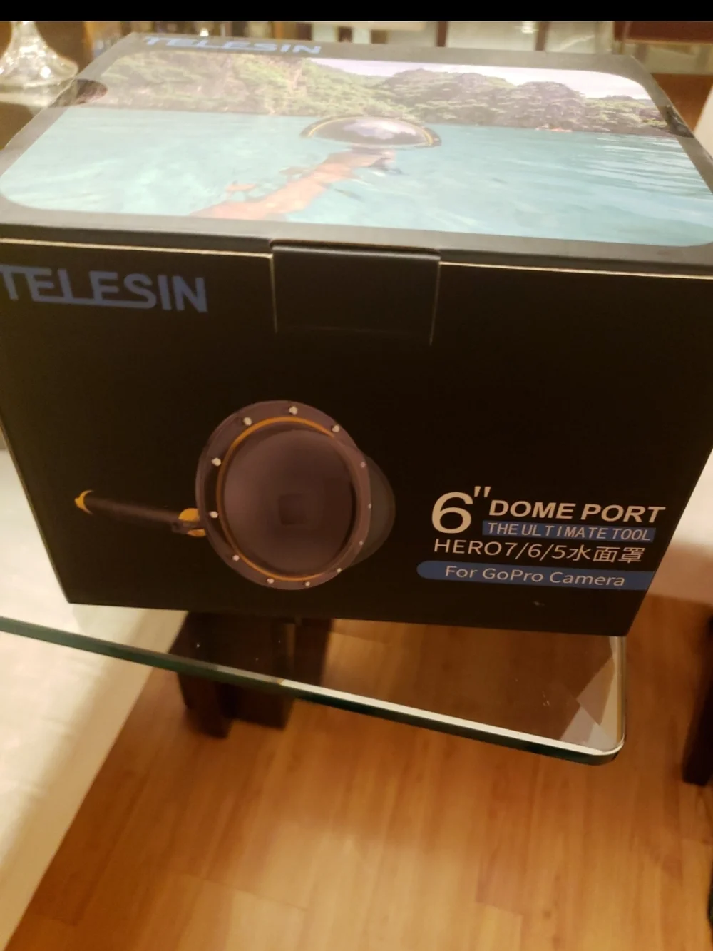 TELESIN Dome Port Underwater Camera Accessory - Teal Blue